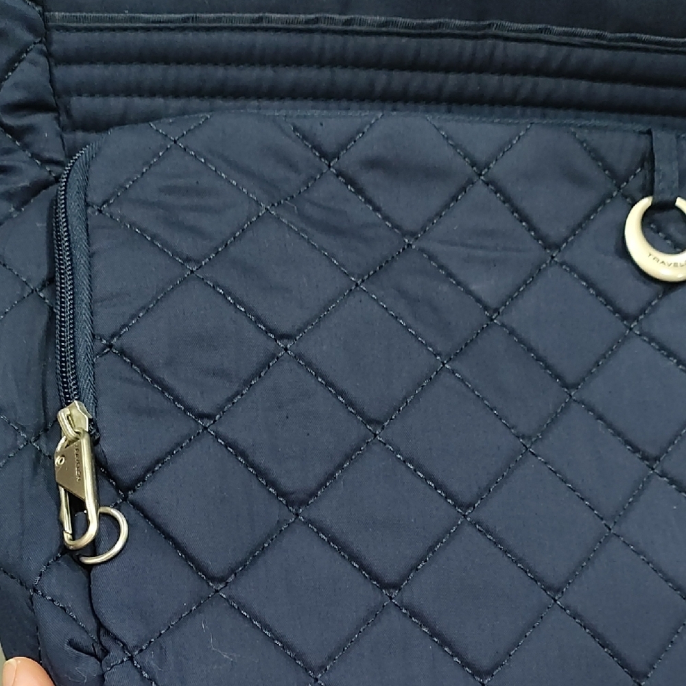 Travelon Navy Quilted Crossbody Bag - Picture 4 of 16
